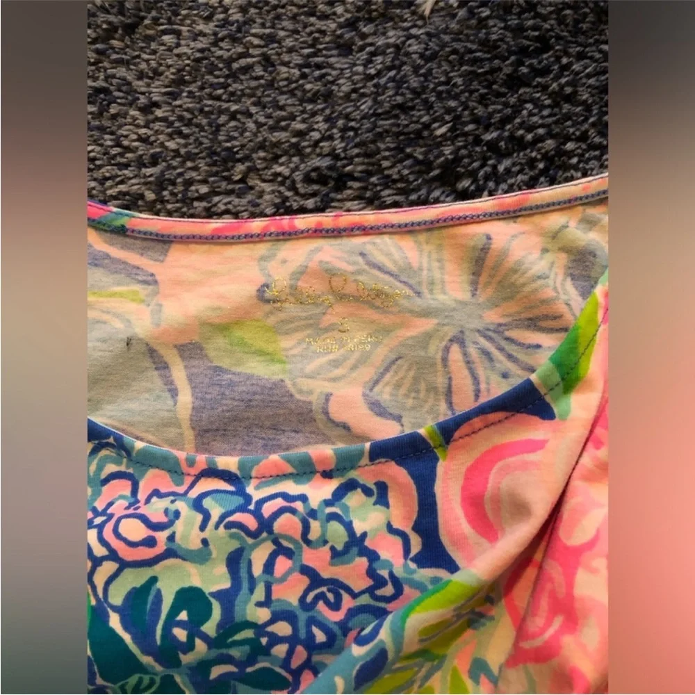 Lilly Pulitzer Elisabette Top Puff Sleev